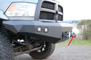 Dodge Ram 3500 Front Bumper - DV8 Offroad - Steel Construction, 2 Stage Powder Coat Finish, Accommodates Up to a 12,500 lbs. Winch - Textured Black - `10-`14